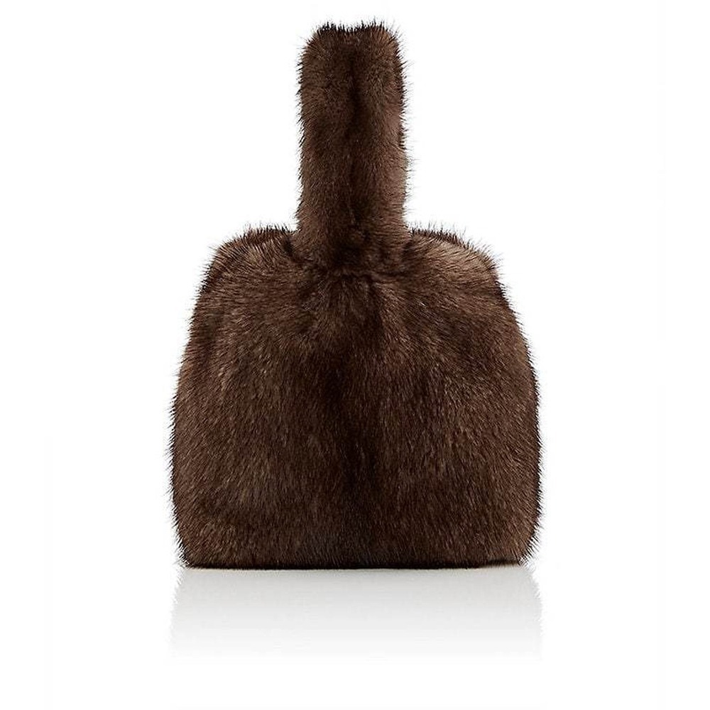 Barney’s New York Mink Fur Wristlet Bucket Bag